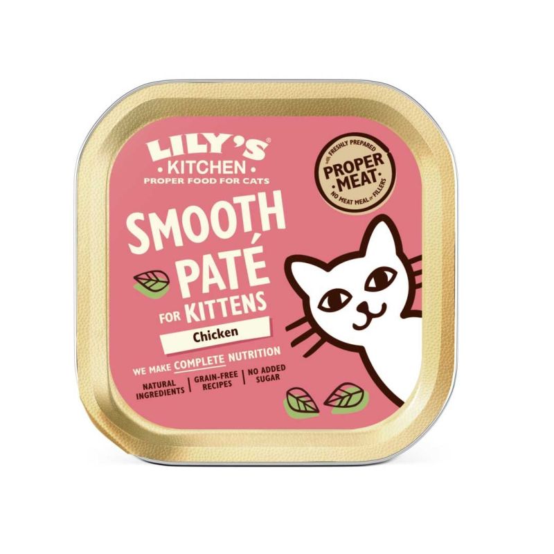 PATEE CHAT SMOOTH CHATON POULET (barquette) - LILY'S KITCHEN