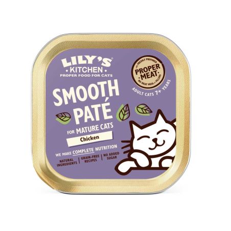 PATEE CHAT SMOOTH SENIOR POULET (barquette) - LILY'S KITCHEN