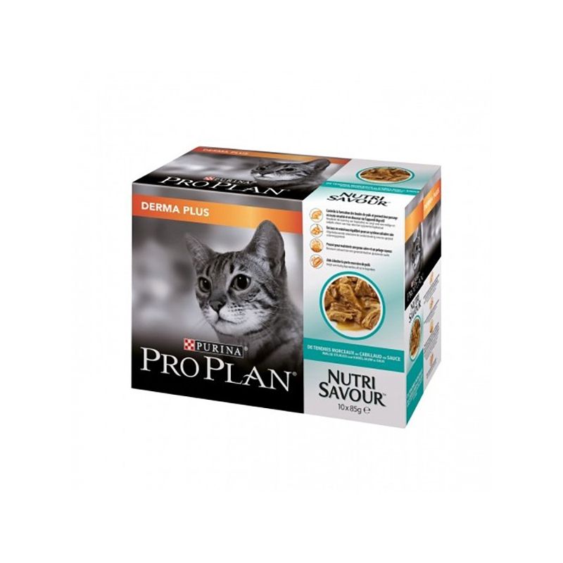 PATEE CHAT ADULT DERMA PLUS NUTRISAVOUR Mousse CABILLAUD - PURINA PROPLAN