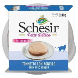 Paté en Mousse Petit Délice, Thon et Agneau pour Chat - SCHESIR