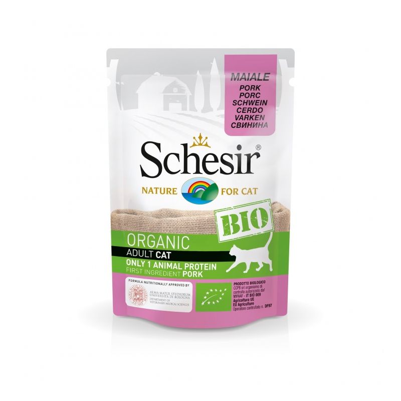 Pâtée chat porc bio - Schesir