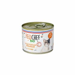 TERRINE BIO CHAT ADULTE MOUSSE POULET SANS CEREALE - FELICHEF