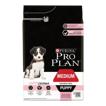 CROQUETTES CHIEN MEDIUM PUPPY SENSITIVE SKIN avec OPTIDERMA SAUMON - PURINA PROPLAN