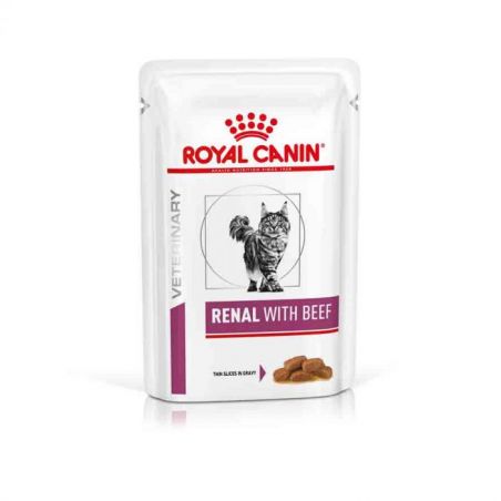 Patée chat VETERINARY CAT RENAL BOEUF - Royal Canin