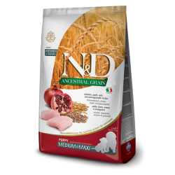 Croquette chiot - N&D Ancestral -Poulet - Medium / Max - Farmina