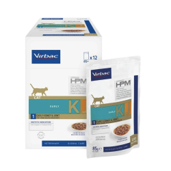 PATEE VIRBAC VETERINARY HPM KJ1 EARLY KIDNEY & JOINT CHAT 12 X 85 G