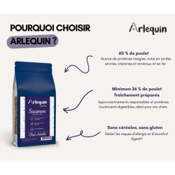 CROQUETTE CHAT ARLEQUIN ESSENTIELLE SAUMON POULET