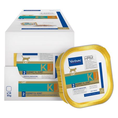 PATEE VIRBAC VETERINARY HPM KJ2 EARLY KIDNEY & JOINT CHAT 14 X 85 G