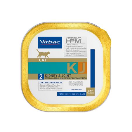 PATEE VIRBAC VETERINARY HPM KJ2 EARLY KIDNEY & JOINT CHAT 14 X 85 G