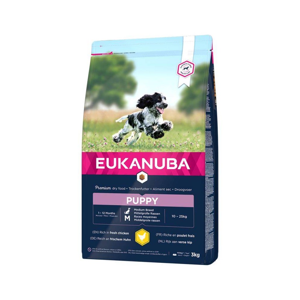 CROQUETTES CHIEN PUPPY JUNIOR MEDIUM - EUKANUBA