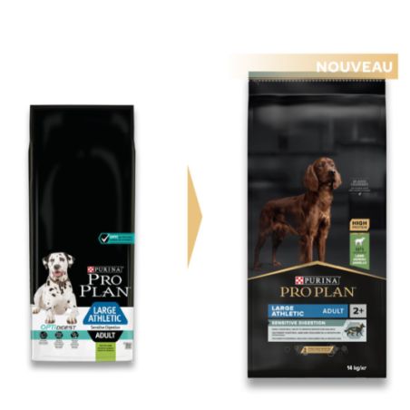 CROQUETTES CHIEN LARGE ATHLETIQUE ADULT SENSITIVE DIGESTION avec OPTIDIGEST AGNEAU - PURINA PROPLAN