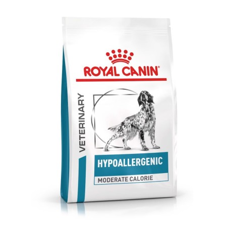 Croquettes chien VETERINARY DOG HYPOALLERGENIC MODERATE CALORIE - Royal Canin