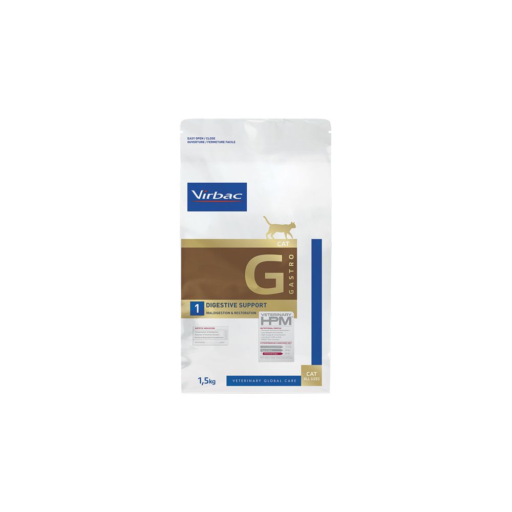 CROQUETTES CHAT VETERINARY HPM CAT G1 DIGESTIVE SUPPORT - VIRBAC