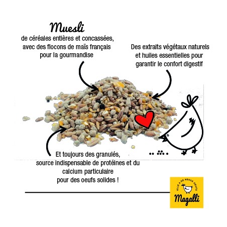Muesli pour Pondeuses Santé+ - Oeufs Et Vitalité
