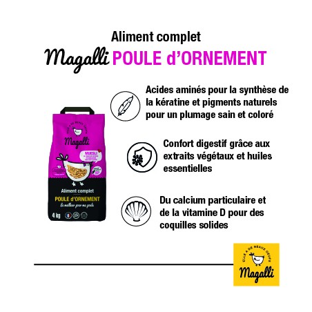 Magalli Aliment Complet Poules D'Ornement - Beauté Et Santé
