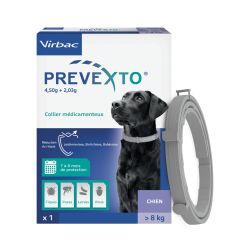 Prevexto - Collier antiparasitaire Chien + 8kg