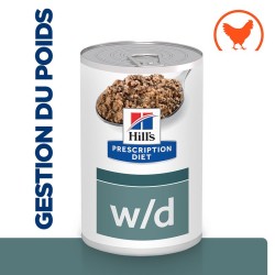 Hill’s Prescription Diet W/D Chien – Pâtée Poulet Poids & Diabète