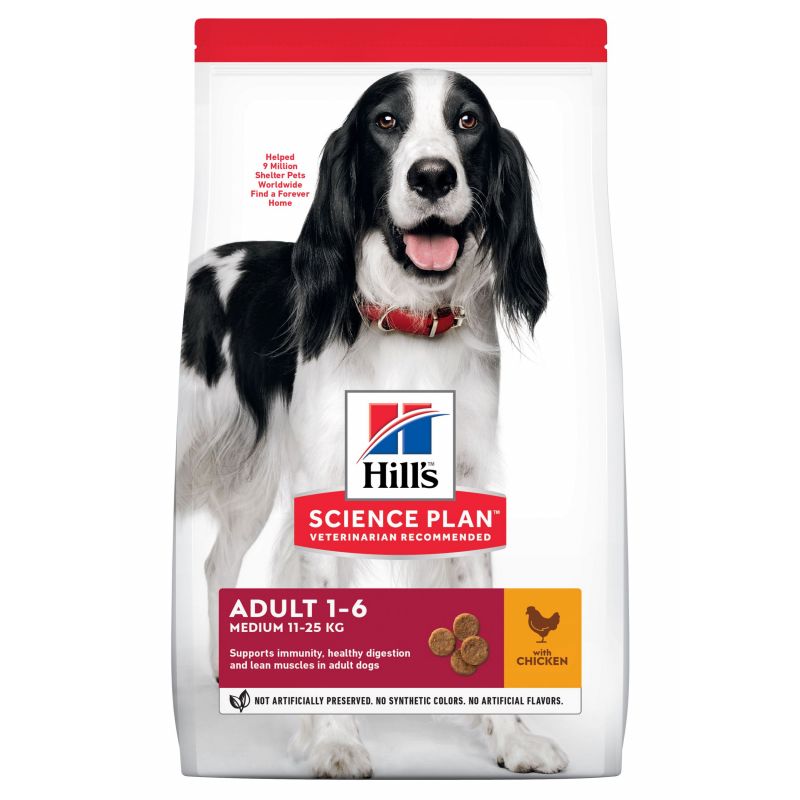 CROQUETTES CHIEN SCIENCE PLAN ADULT MEDIUM POULET - HILL'S