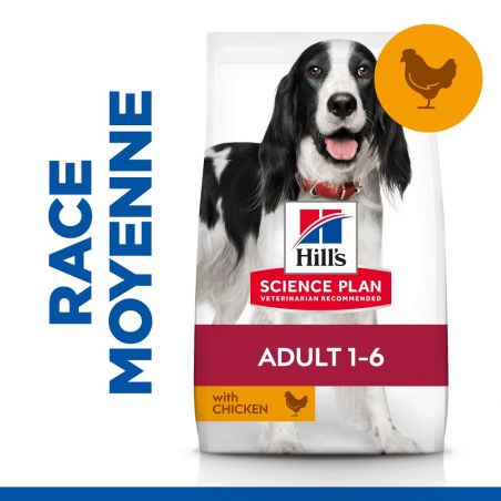 CROQUETTES CHIEN SCIENCE PLAN ADULT MEDIUM POULET - HILL'S