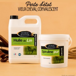 Pack Perte d’État – Vieux Cheval / Convalescent (Spiruline 2 kg + Huile de lin 5 L)