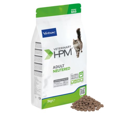 CROQUETTES CHAT VETERINARY HPM CAT ADULT NEUTERED - VIRBAC