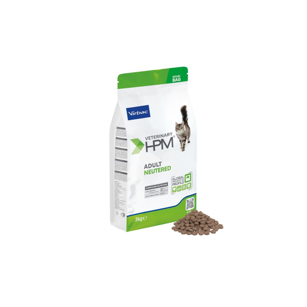 CROQUETTES CHAT VETERINARY HPM CAT ADULT NEUTERED - VIRBAC