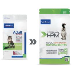 CROQUETTES CHAT VETERINARY HPM CAT ADULT NEUTERED & ENTIRE SAUMON - VIRBAC