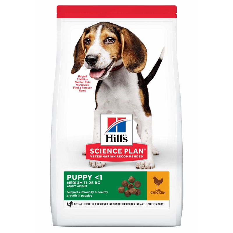 CROQUETTES CHIEN SCIENCE PLAN PUPPY MEDIUM POULET - HILL'S