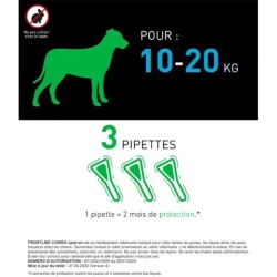 Frontline Combo Chien - 3 plaquettes