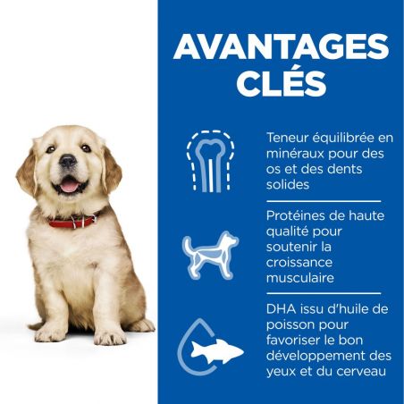 CROQUETTES CHIEN SCIENCE PLAN PUPPY LARGE POULET - HILL'S