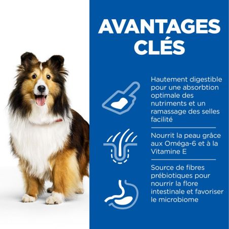 CROQUETTES CHIEN SCIENCE PLAN ADULTE MEDIUM SENSITIVE STOMACH & SKIN POULET - HILL'S