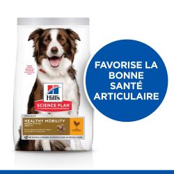 CROQUETTES CHIEN SCIENCE PLAN ADULTE MEDIUM HEALTHY MOBILITY - HILL'S