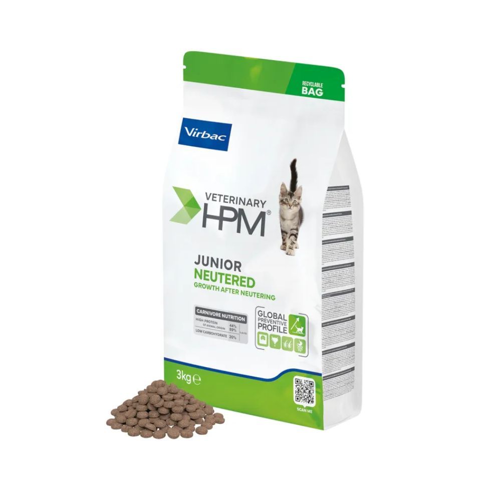 CROQUETTES CHAT VETERINARY HPM CAT JUNIOR NEUTERED - VIRBAC