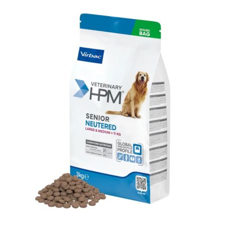 CROQUETTES CHIEN VETERINARY HPM DOG SENIOR NEUTERED LARGE & MEDIUM - VIRBAC