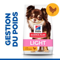 CROQUETTES CHIEN SCIENCE PLAN ADULTE LIGHT SMALL & MINI POULET - HILL'S