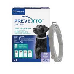 Prevexto - Collier antiparasitaire Chien + 8kg