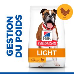 CROQUETTES CHIEN SCIENCE PLAN ADULTE LIGHT SMALL & MINI POULET - HILL'S