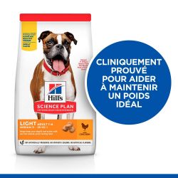 CROQUETTES CHIEN SCIENCE PLAN ADULTE LIGHT MEDIUM POULET - HILL'S