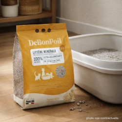 Litière DeBonPoil Chat Charbon 10L – Agglomérante Anti-Odeur