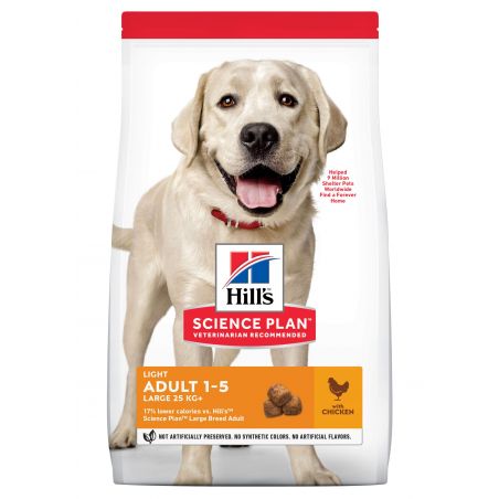 CROQUETTES CHIEN SCIENCE PLAN ADULTE LIGHT LARGE POULET - HILL'S