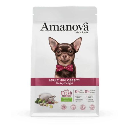 Croquettes chien mini surpoids Amanova dinde 7 kg