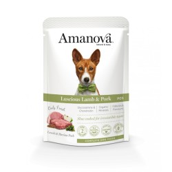 Pâtée chien sans céréales à l’agneau Porc Amanova