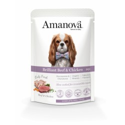 Pâtée chien sans céréales au bœuf poulet  Amanova