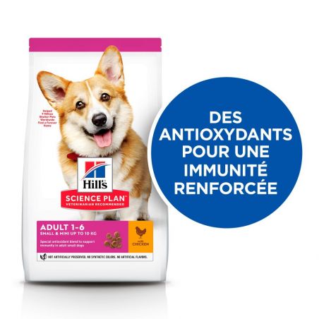 CROQUETTES CHIEN SCIENCE PLAN ADULT SMALL & MINI POULET - HILL'S