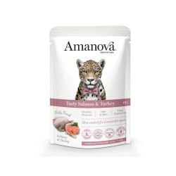Pâtée Chat Sans Céréales Saumon & Dinde Amanova 85g