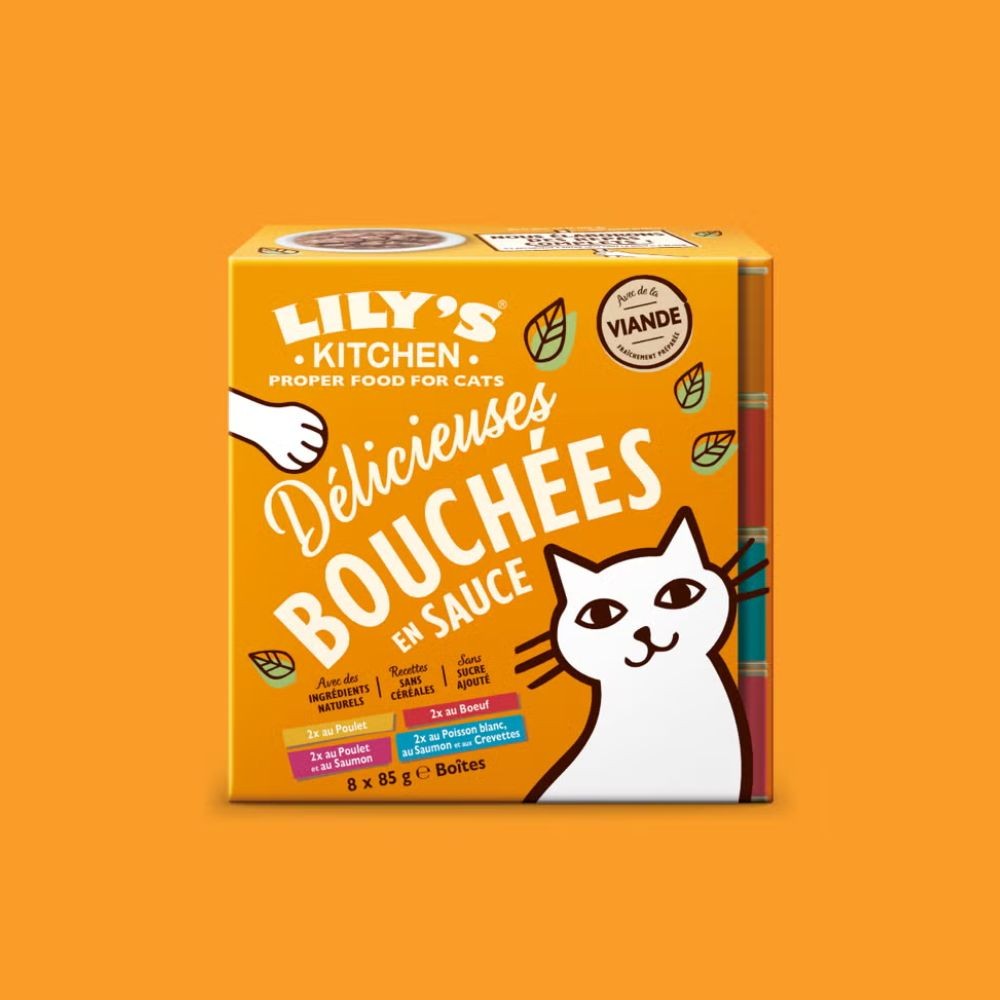 Pâtée Bouchées Chat Sans Céréales Multipack 8x85g - Lily’s Kitchen