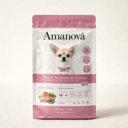 Pâtée Chien Sans Céréales Amanova Saumon & Dinde Adulte