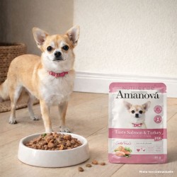 Pâtée Chien Sans Céréales Amanova Saumon & Dinde Adulte
