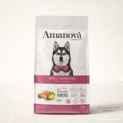 Croquettes Chien Sans Céréales Amanova Peau Sensible Saumon