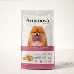 Croquettes Chien Petite Race Sans Céréales Amanova Saumon Sensible